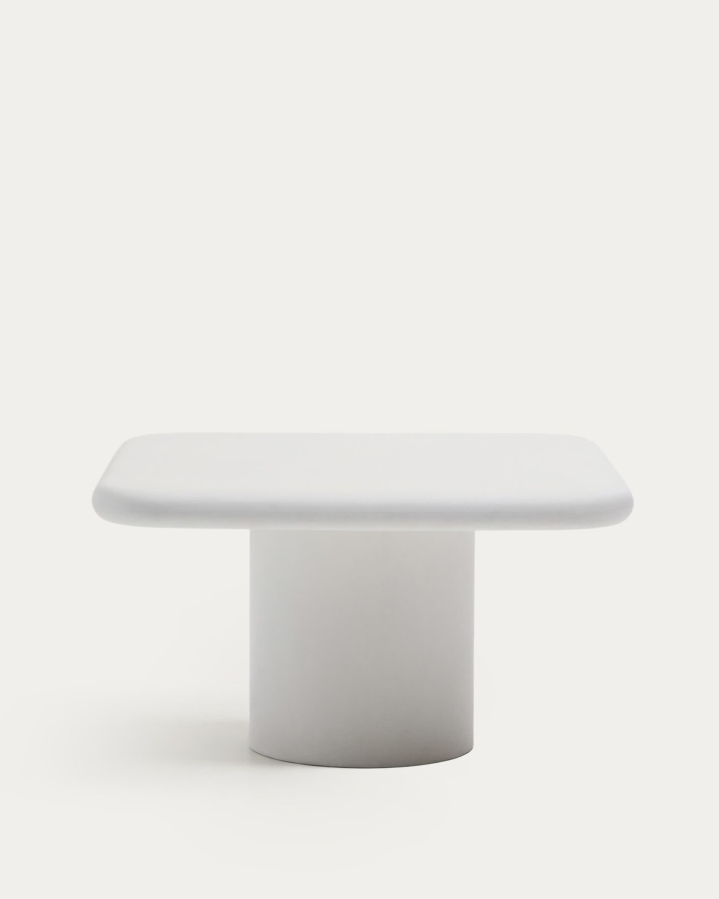 Tavolo Addaia in cemento bianco 135 x135 cm