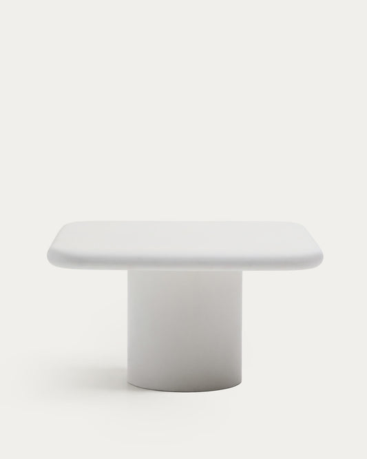 Tavolo Addaia in cemento bianco 135 x135 cm