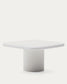 Tavolo Addaia in cemento bianco 135 x135 cm