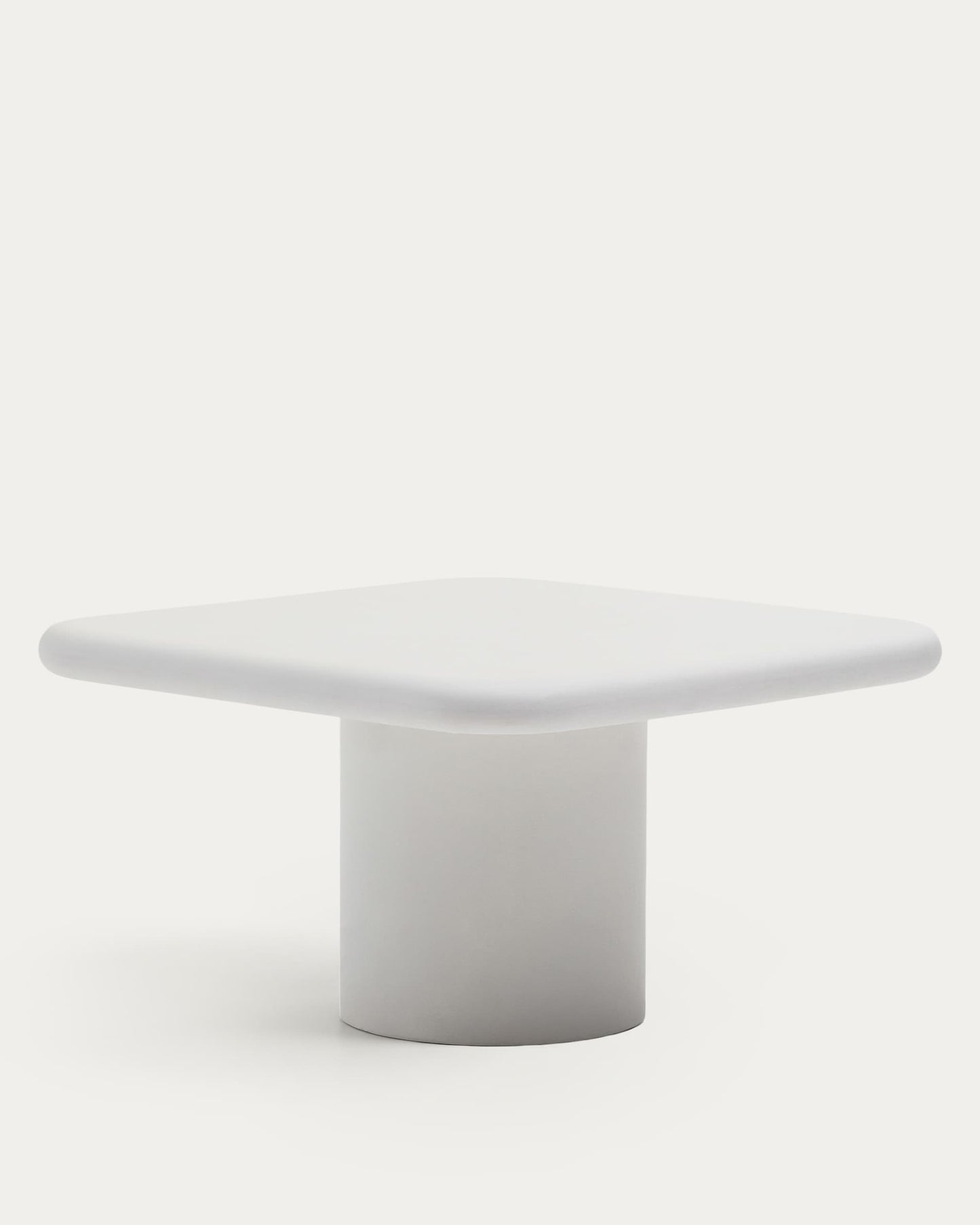 Tavolo Addaia in cemento bianco 135 x135 cm