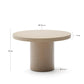 Tavolo rotondo Aiguablava in cemento beige Ø 120 cm