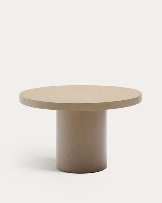 Tavolo rotondo Aiguablava in cemento beige Ø 120 cm