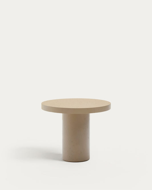 Tavolo rotondo Aiguablava in cemento beige Ø 90 cm