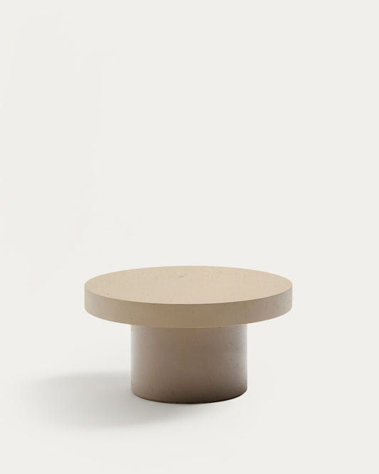 Tavolino Aiguablava in cemento beige Ø 90 cm