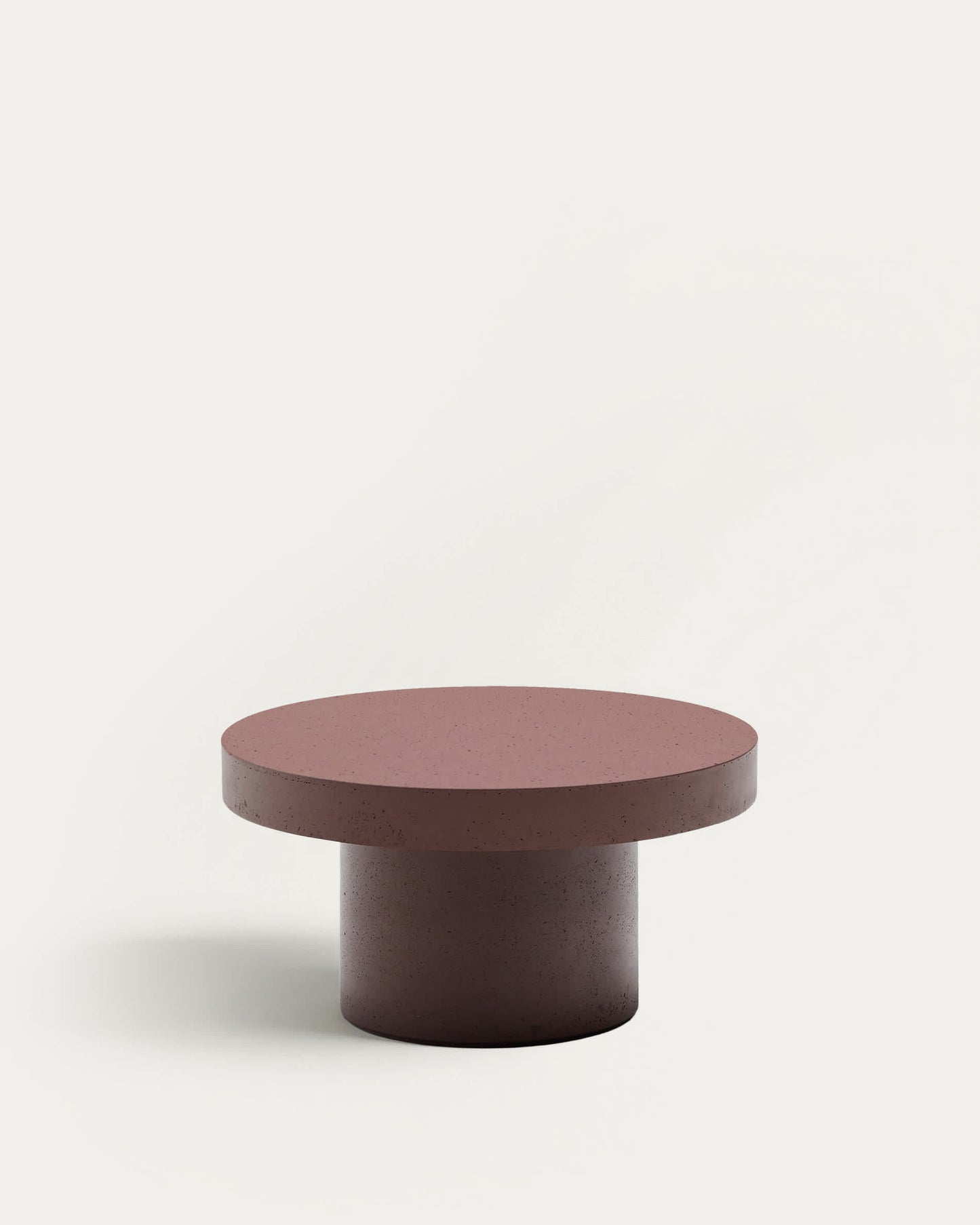 Tavolino da salotto Aiguablava in cemento terracotta Ø 90 cm