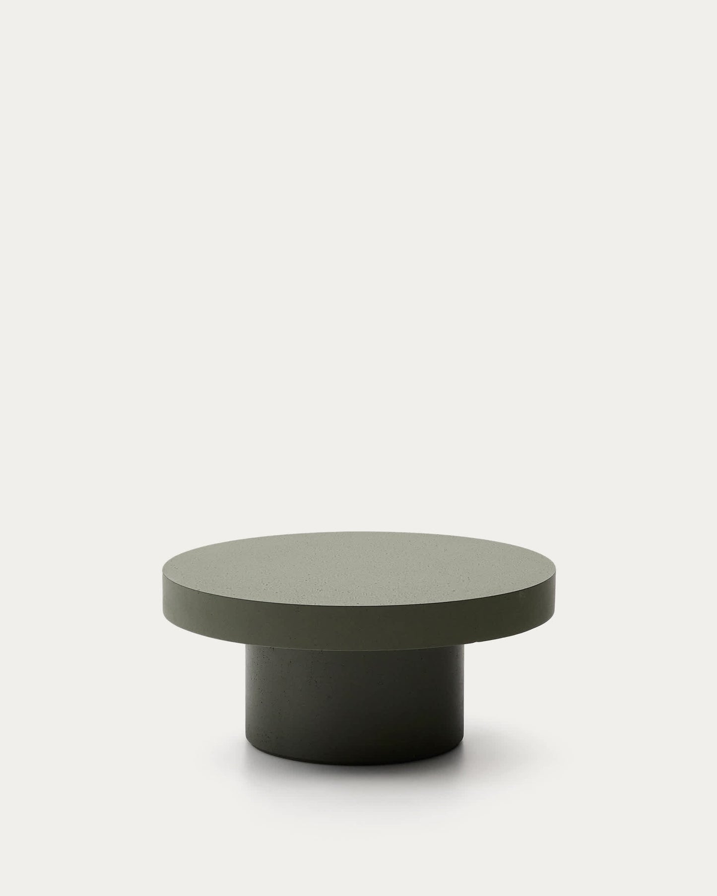 Tavolino Aiguablava da salotto in cemento verde Ø 66 cm