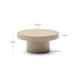 Tavolino Aiguablava in cemento beige Ø 66 cm