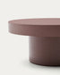 Tavolino Aiguablava da salotto in cemento terracotta Ø 66 cm