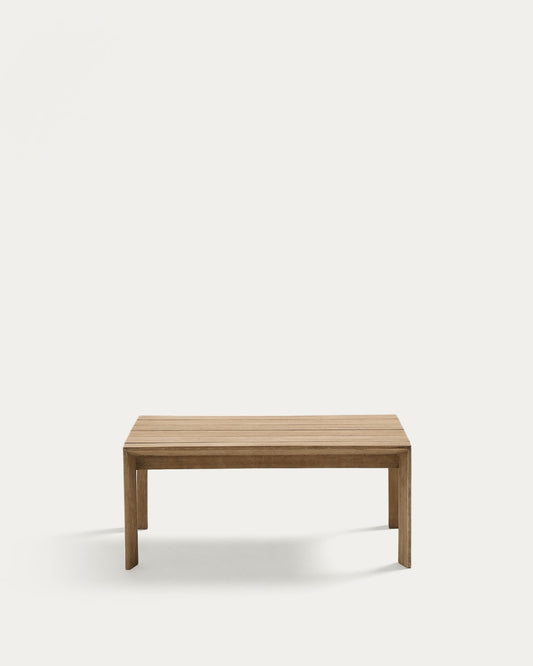 Tavolino da salotto Ambra in legno massiccio di acacia con finitura chiara 82,5 x 82,5 cm