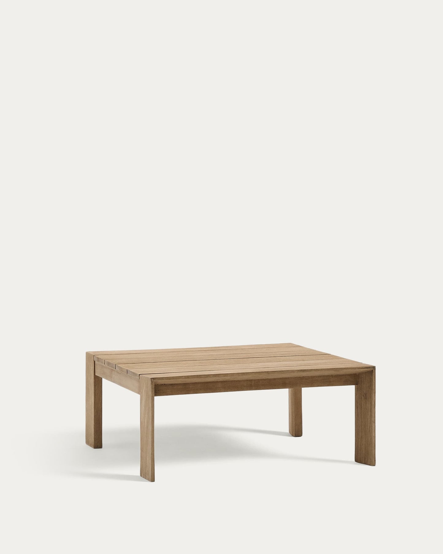 Tavolino da salotto Ambra in legno massiccio di acacia con finitura chiara 82,5 x 82,5 cm