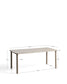 Tavolo da esterno Brai in acciaio zincato color tortora 180 x 90 cm