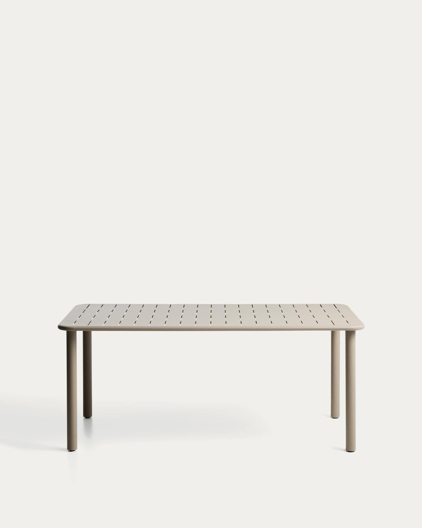 Tavolo da esterno Brai in acciaio zincato color tortora 180 x 90 cm