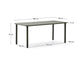 Tavolo da esterno Brai in acciaio zincato verde 180 x 90 cm