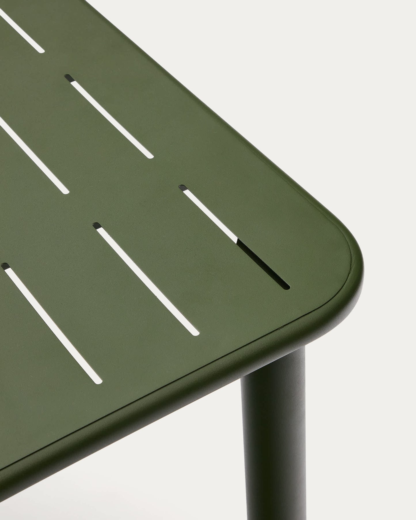 Tavolo da esterno Brai in acciaio zincato verde 180 x 90 cm