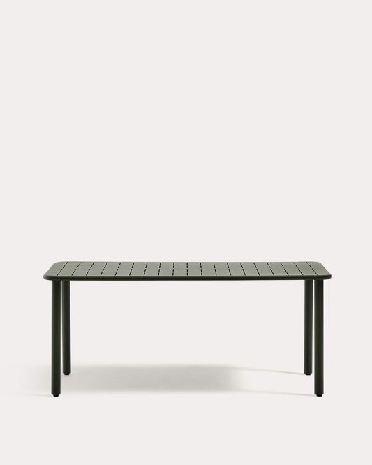Tavolo da esterno Brai in acciaio zincato verde 180 x 90 cm