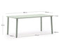 Tavolo da esterno Brai in acciaio zincato turchese 180 x 90 cm