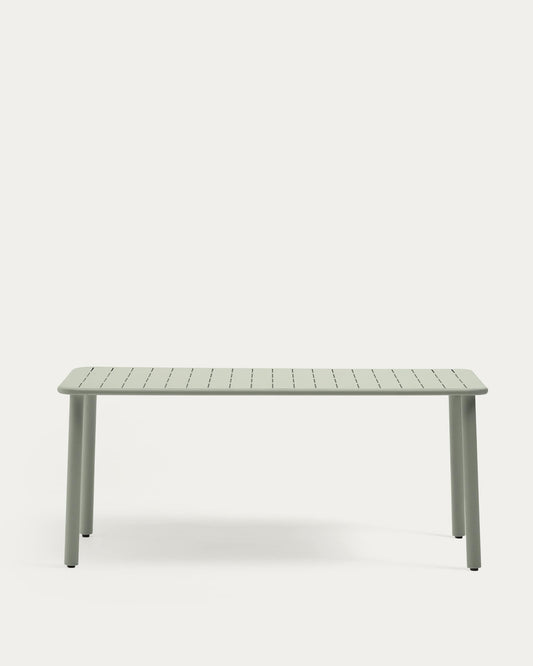 Tavolo da esterno Brai in acciaio zincato turchese 180 x 90 cm