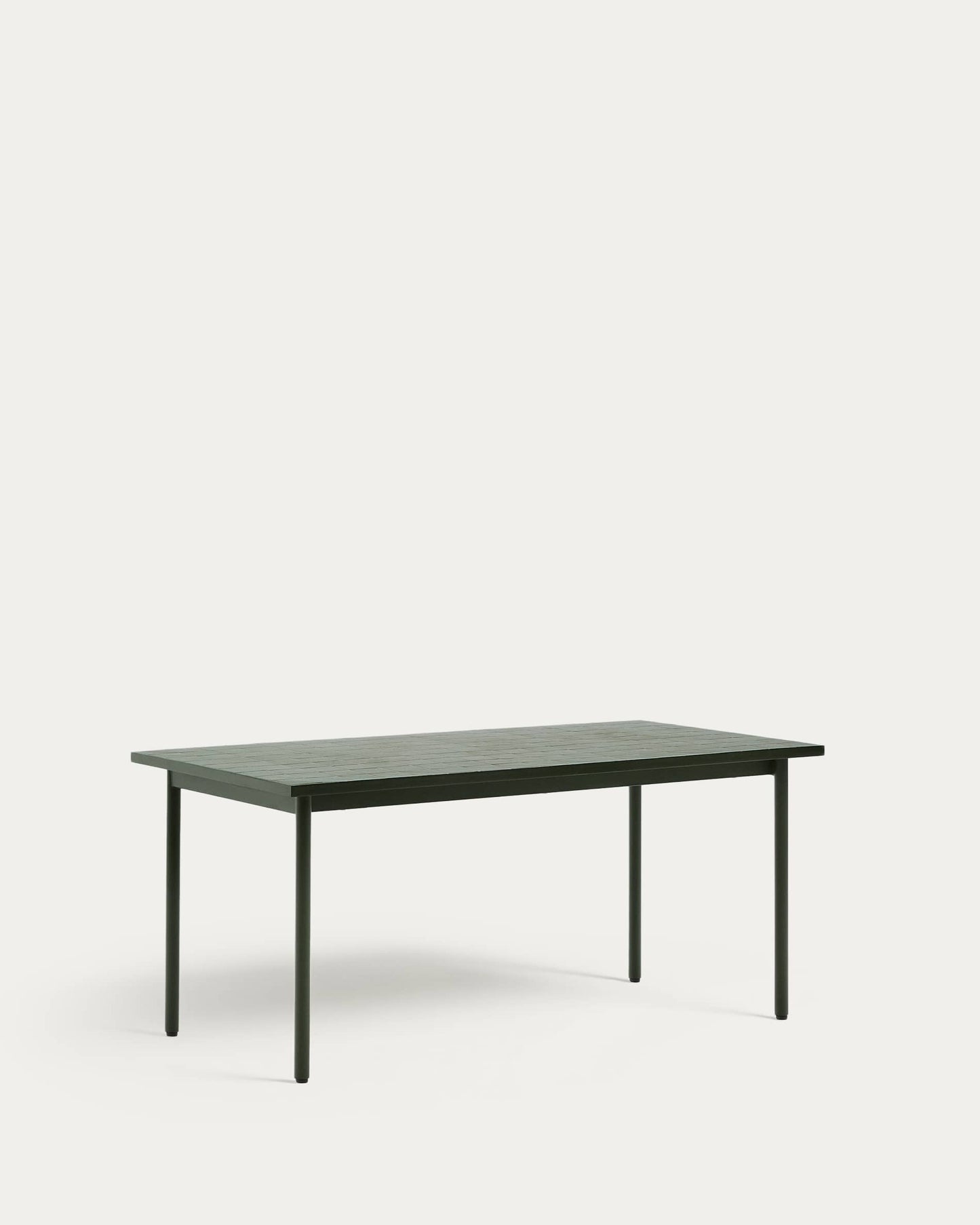 Tavolo da esterno Maurina in acciaio zincato e piastrelle verdi 182 x 91 cm