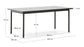 Tavolo da esterno Maurina in acciaio zincato e piastrelle verdi 223 x 101 cm