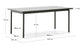 Tavolo da esterno Maurina in acciaio zincato e piastrelle verdi 223 x 101 cm