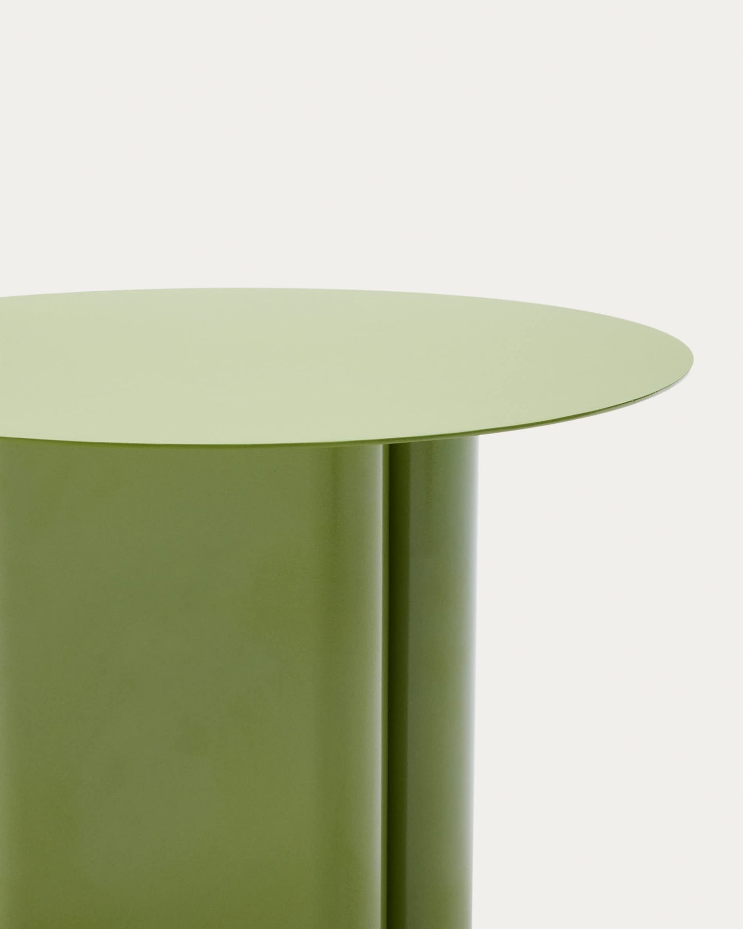 Tavolino d’appoggio in ferro verde Arvin Ø 55 cm
