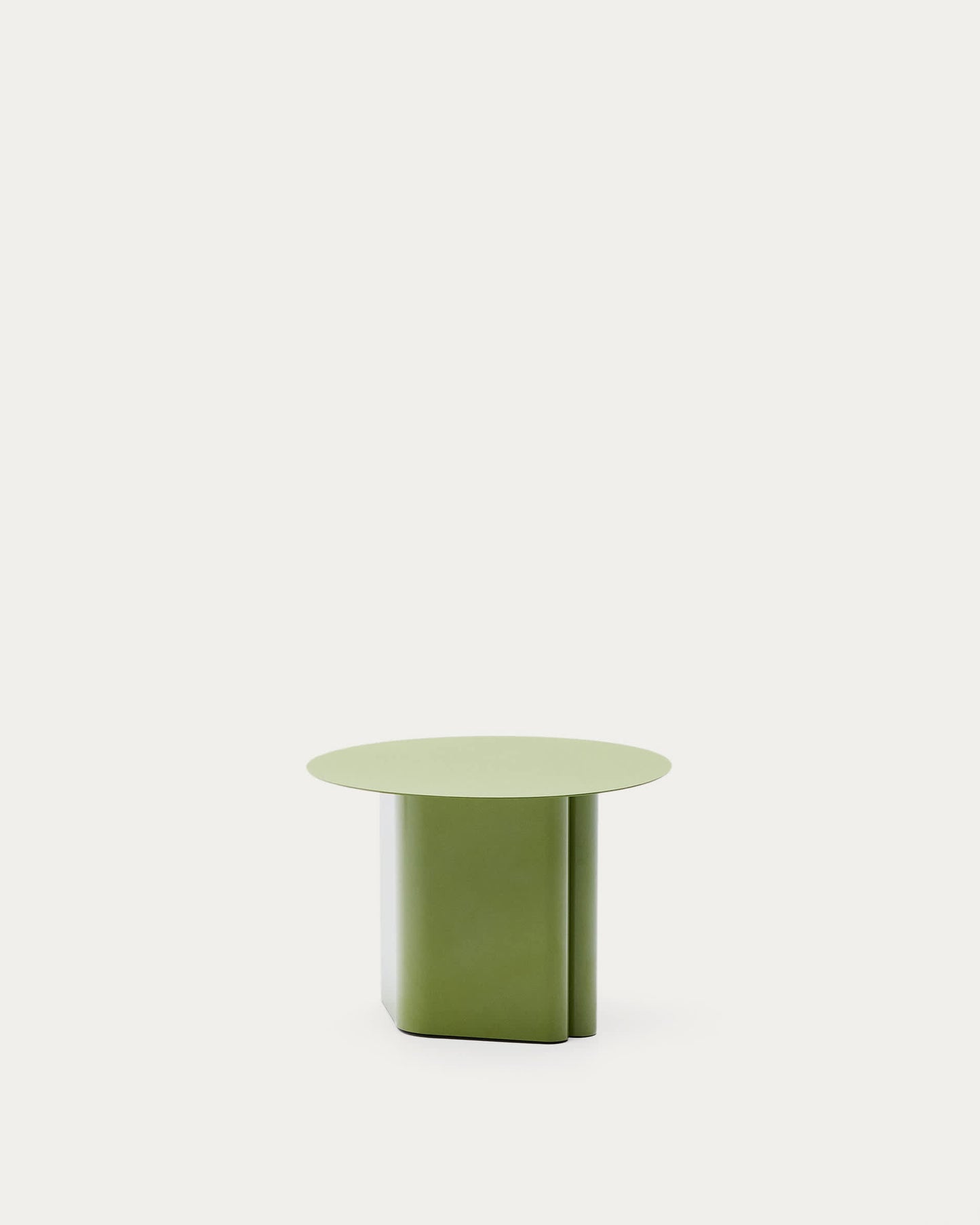 Tavolino d’appoggio in ferro verde Arvin Ø 55 cm