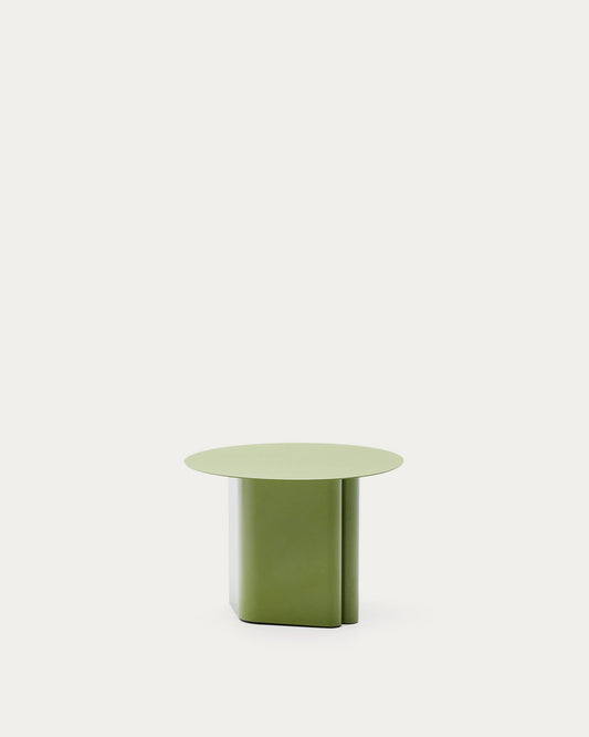 Tavolino d’appoggio in ferro verde Arvin Ø 55 cm