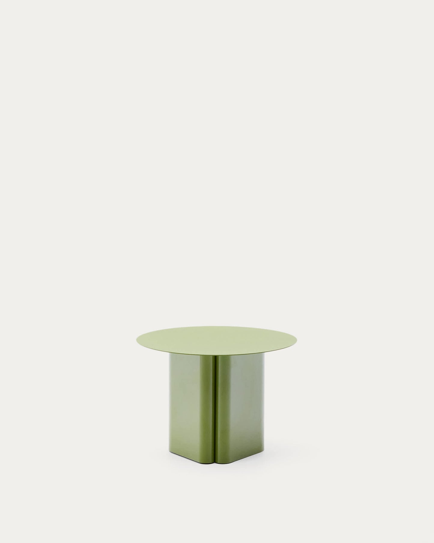 Tavolino d’appoggio in ferro verde Arvin Ø 55 cm