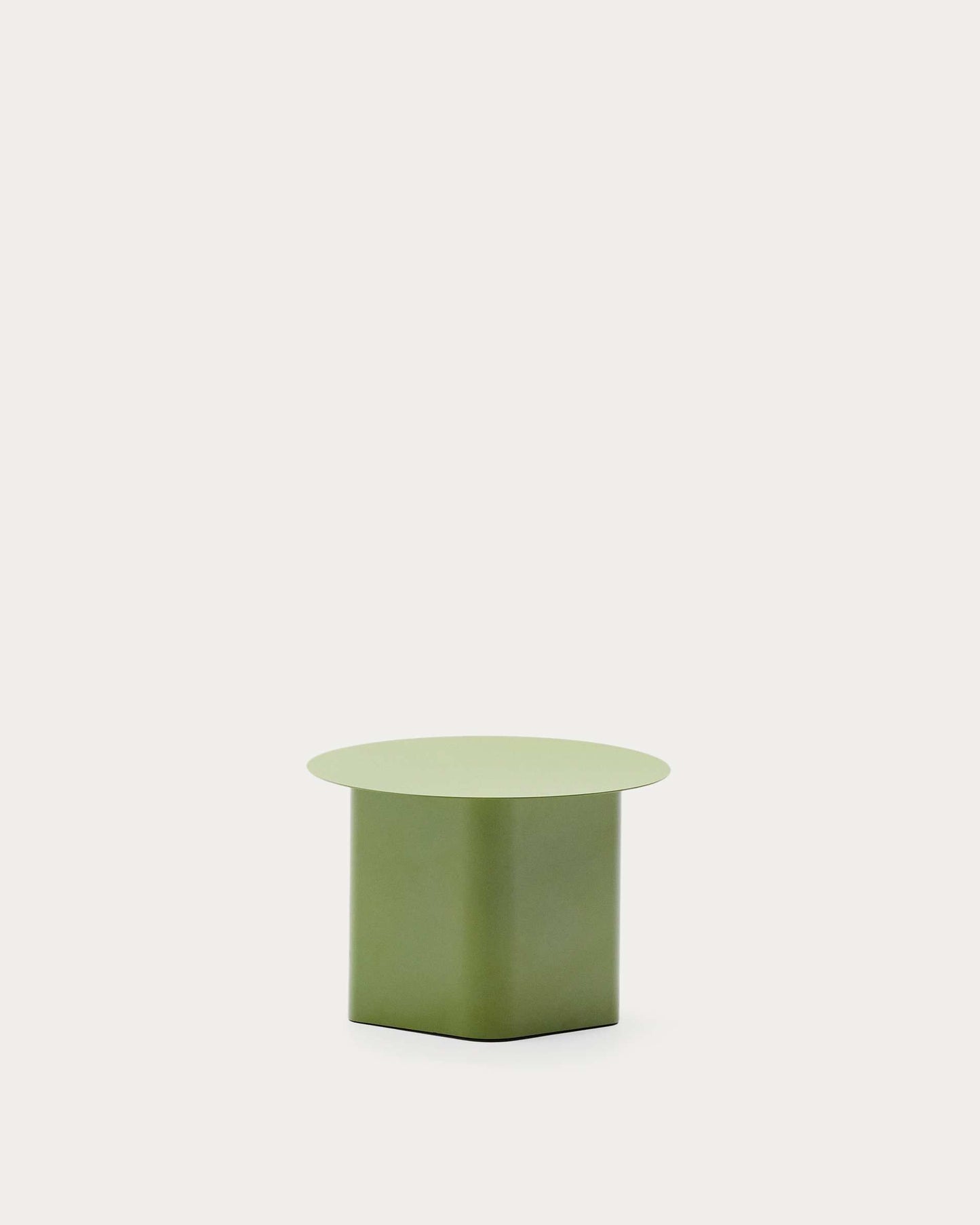 Tavolino d’appoggio in ferro verde Arvin Ø 55 cm