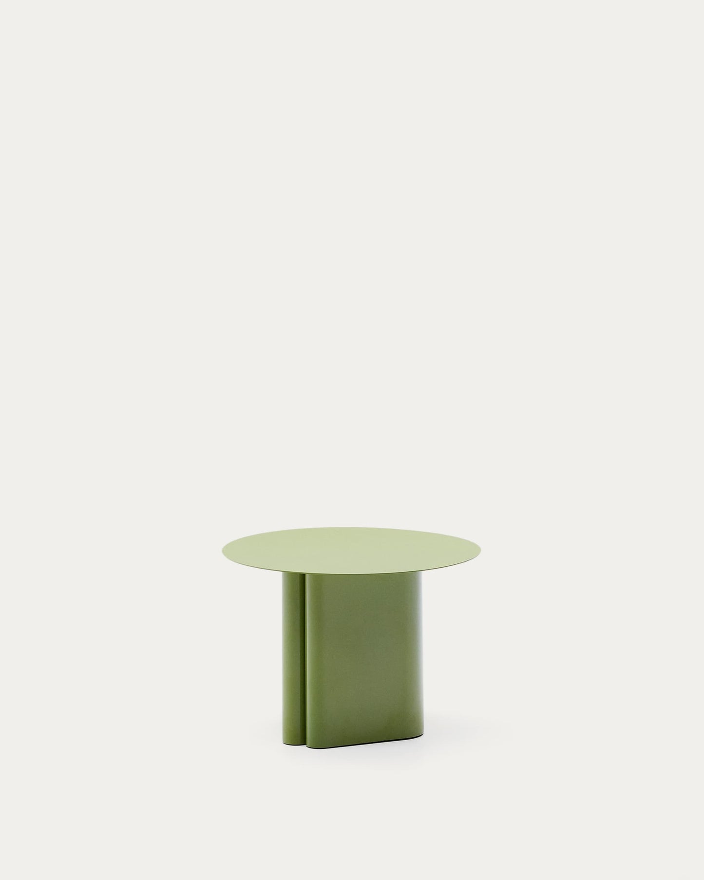 Tavolino d’appoggio in ferro verde Arvin Ø 55 cm
