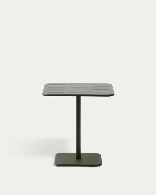 Tavolo da esterno Brai in acciaio zincato verde 70 x 70 cm