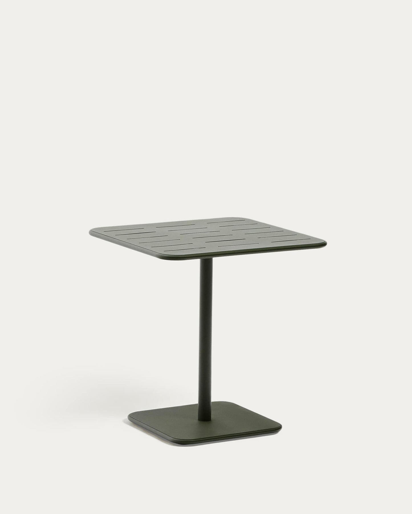 Tavolo da esterno Brai in acciaio zincato verde 70 x 70 cm