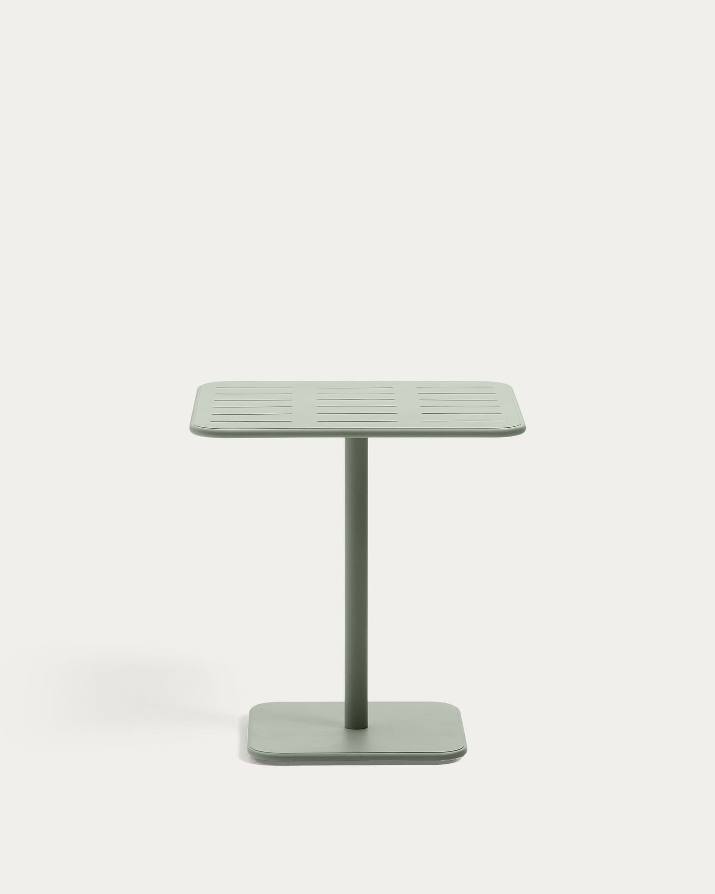 Tavolo da esterno Brai in acciaio zincato turchese 70 x 70 cm