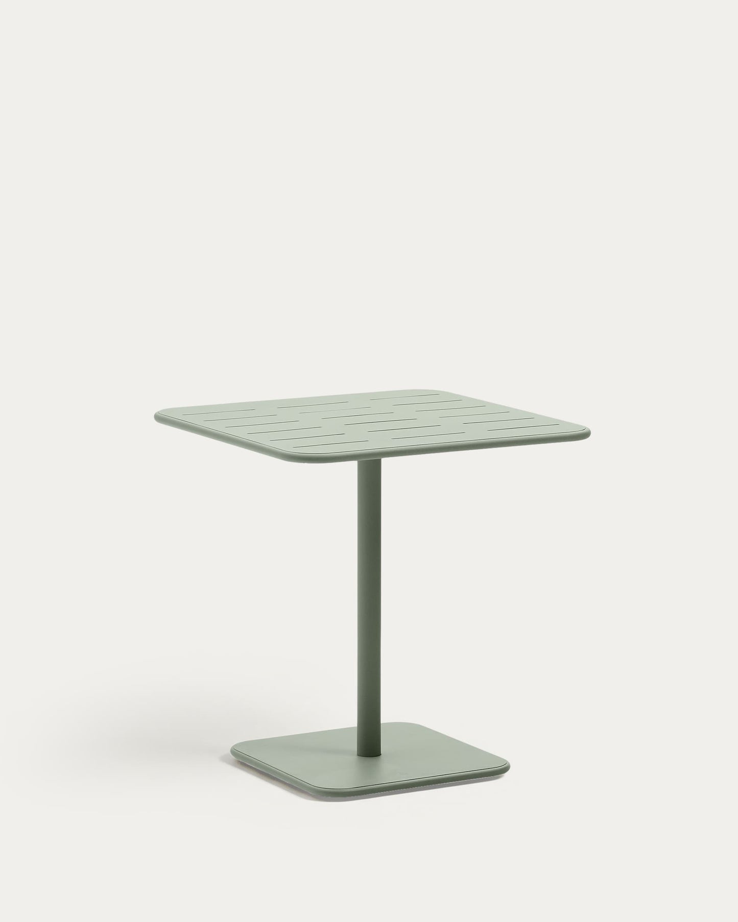 Tavolo da esterno Brai in acciaio zincato turchese 70 x 70 cm