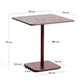 Tavolo da esterno Brai in acciaio zincato bordeaux 70 x 70 cm