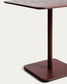 Tavolo da esterno Brai in acciaio zincato bordeaux 70 x 70 cm