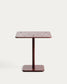 Tavolo da esterno Brai in acciaio zincato bordeaux 70 x 70 cm