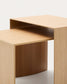 Tavolino salotto Litto impiallacciatura in rovere 90 x 45 cm
