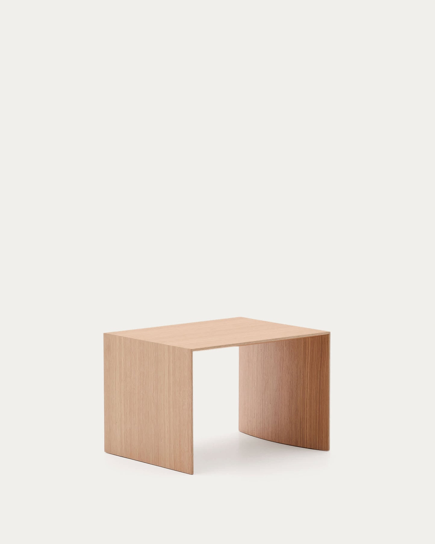 Tavolino d’appoggio Litto con impiallacciatura in rovere 55 x 40 cm