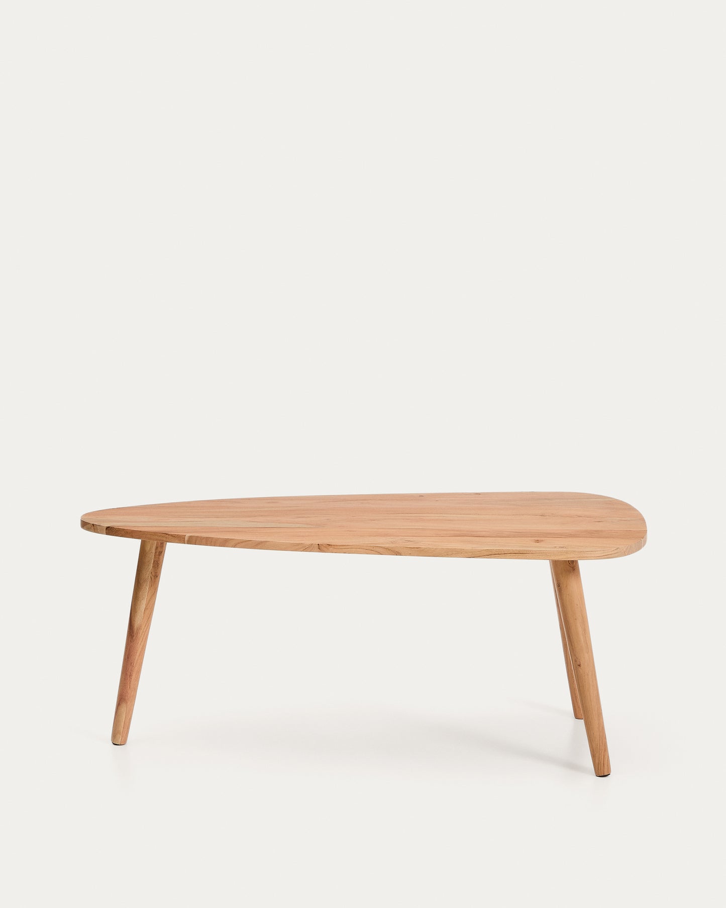Tavolino da salotto Duvani in legno massiccio di acacia con finitura sbiancata Ø110 x 60 cm