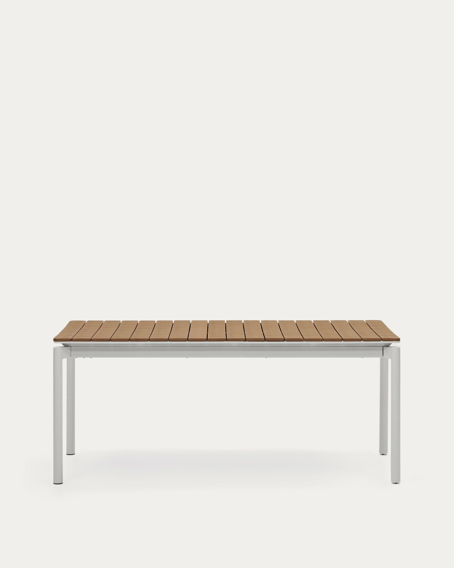 Tavolo allungabile da esterno Canyelles in legno composito e alluminio grigio chiaro 180 (240) x 100 cm