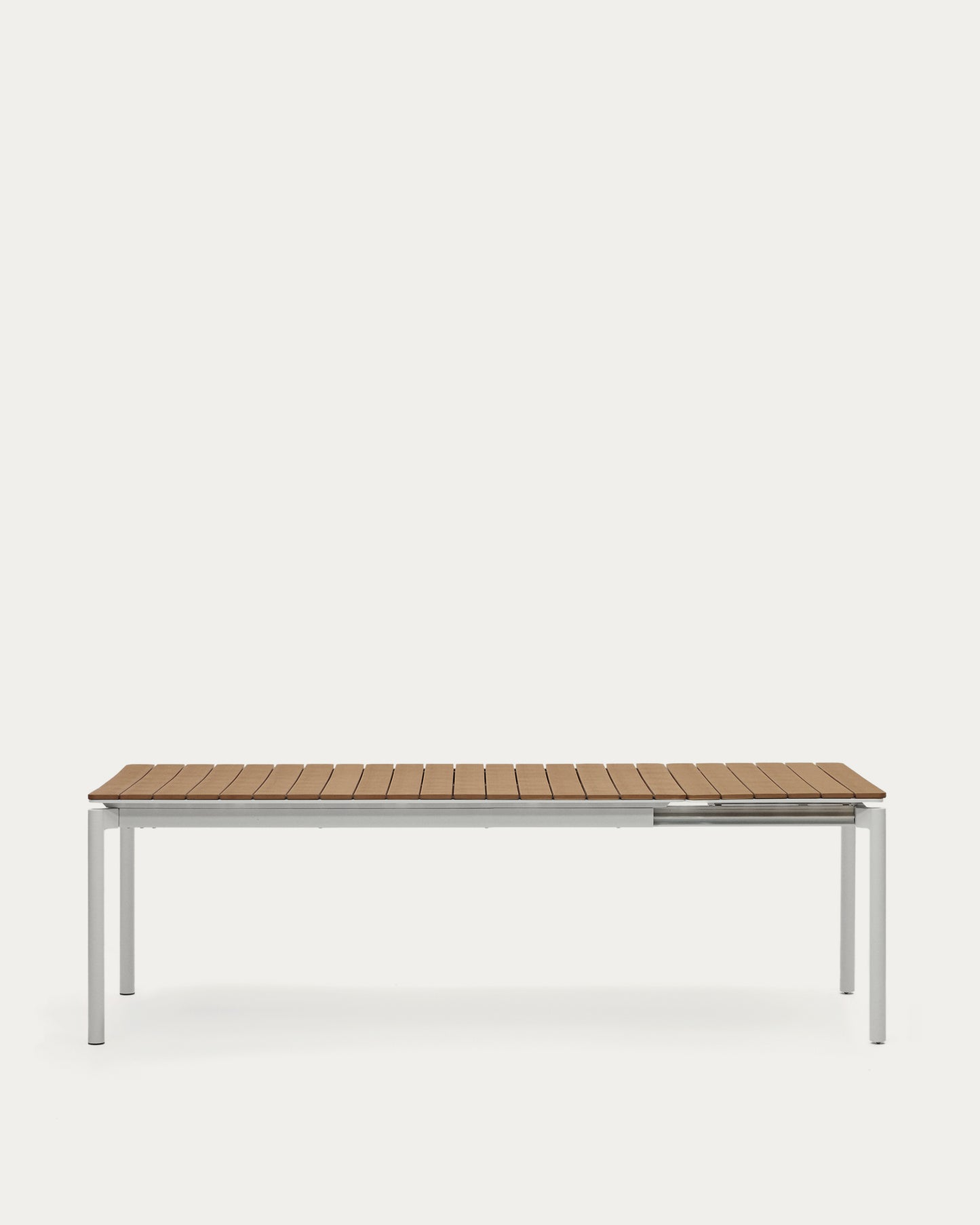 Tavolo allungabile da esterno Canyelles in legno composito e alluminio grigio chiaro 180 (240) x 100 cm