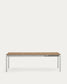 Tavolo allungabile da esterno Canyelles in legno composito e alluminio grigio chiaro 180 (240) x 100 cm