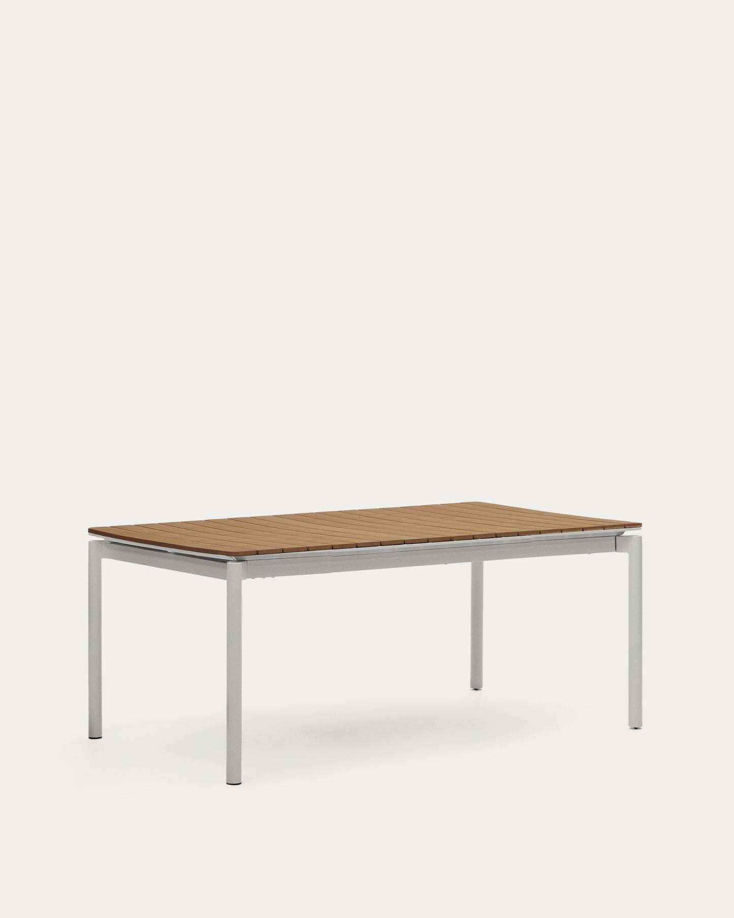 Tavolo allungabile da esterno Canyelles in legno composito e alluminio grigio chiaro 180 (240) x 100 cm