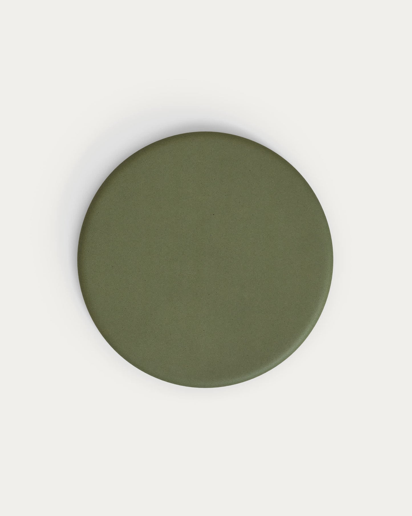 Tavolo rotondo da esterno Esilda con piano in cemento verde Ø 70 cm e piede in acciaio verde Ø 42 x 45 cm