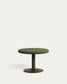 Tavolo rotondo da esterno Esilda con piano in cemento verde Ø 70 cm e piede in acciaio verde Ø 42 x 45 cm