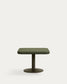 Tavolo da esterno Esilda con piano in cemento verde 70 x 70 cm e piede in acciaio verde Ø 42 x 45 cm
