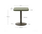 Tavolo da esterno Esilda con piano in cemento verde 70 x 70 cm e base in acciaio verde Ø 55 x 72 cm