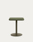 Tavolo da esterno Esilda con piano in cemento verde 70 x 70 cm e base in acciaio verde Ø 55 x 72 cm
