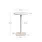 Tavolo alto rotondo da esterno Dina con piano in cemento bianco Ø 70 cm e base in acciaio bianco 48 x 48 x 96 cm